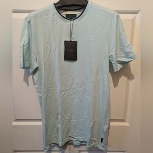 Ted Baker London Slim Fit Light Blue Short Sleeve Shirt Viscose New With Tags!